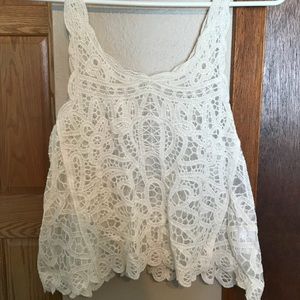 Ivory Lace Crop Top